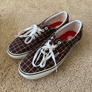 Vans Low top era navy/red plaid